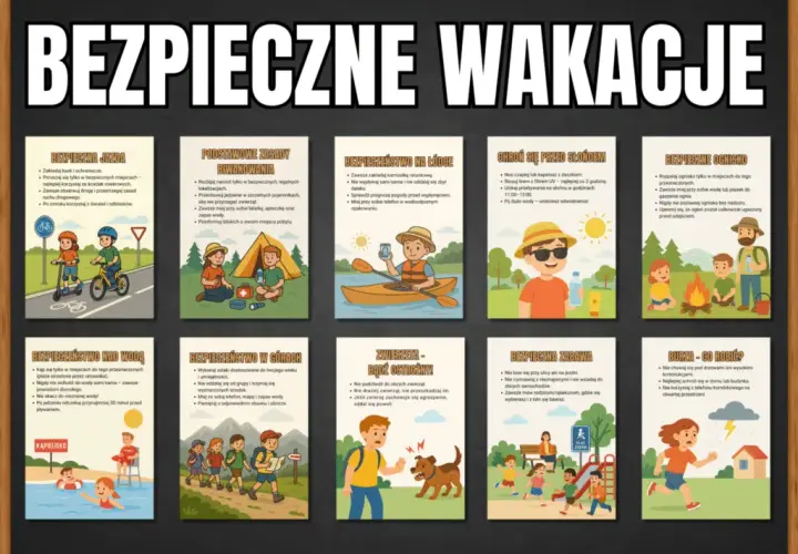 Życzenia wakacyjne dla dzieci i rodziców pełne radości i bezpieczeństwa