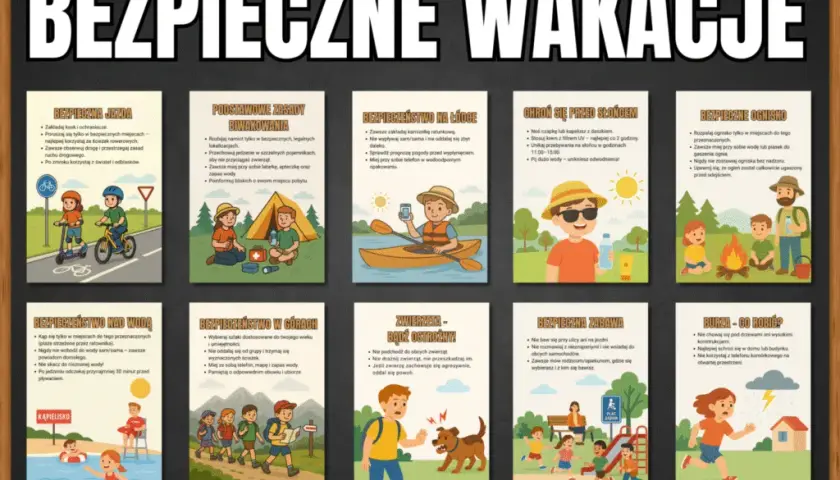 Życzenia wakacyjne dla dzieci i rodziców pełne radości i bezpieczeństwa
